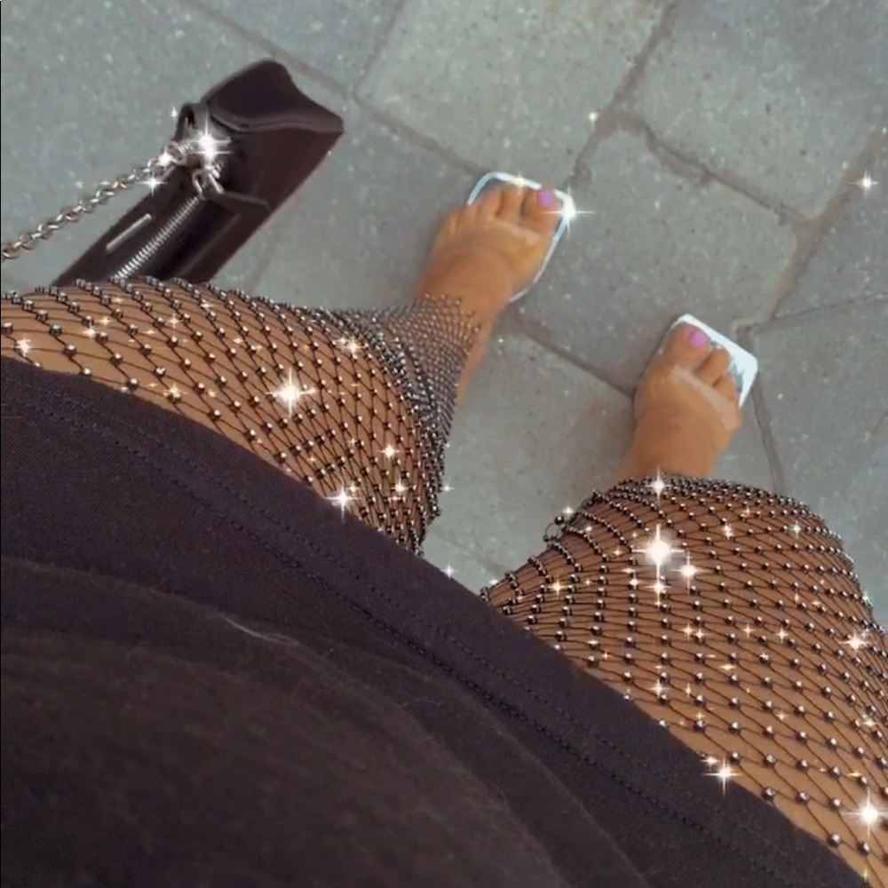 Diamante Mesh/Fishnet Leggings